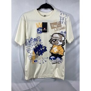 Vintage 90's Y2K South Pole Size Small Chill Guy Bear Print King Street Vtg NWT